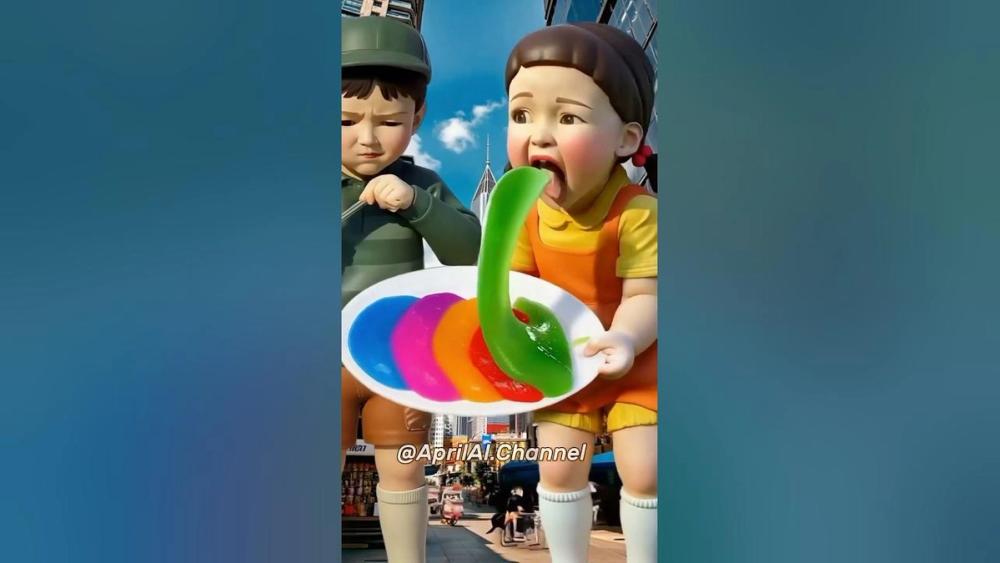Screenshot of Squid Game AI Edible Slime ASMR Screenshot of Squid Game AI Edible Slime ASMR