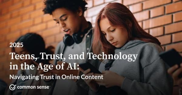 Screenshot of Research Brief: Teens, Trust, and Technology in the Age of AI