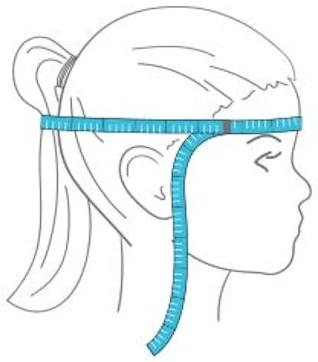 pään mittaus mittanauhalla