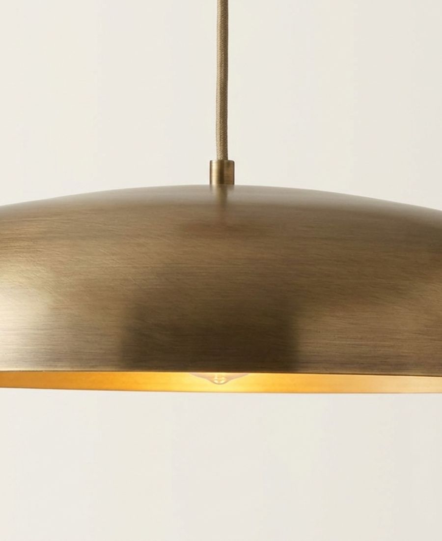 Brass Dome Pendant Light