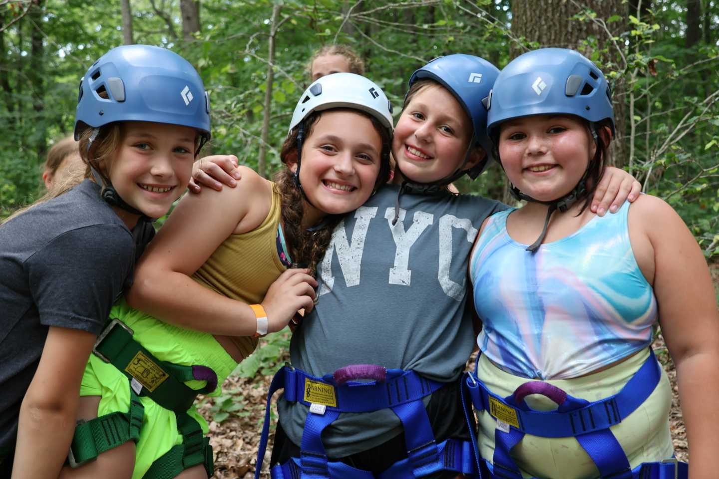 Campers at the ropes course - Camp Laurelwood