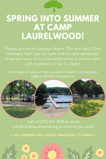 Tours & Events | Camp Laurelwood - Connecticut's Premier Jewish Summer Camp