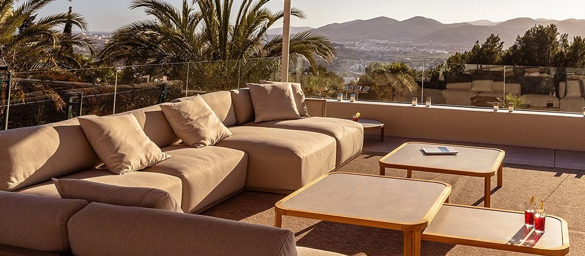 Luxury outdoor lounge area