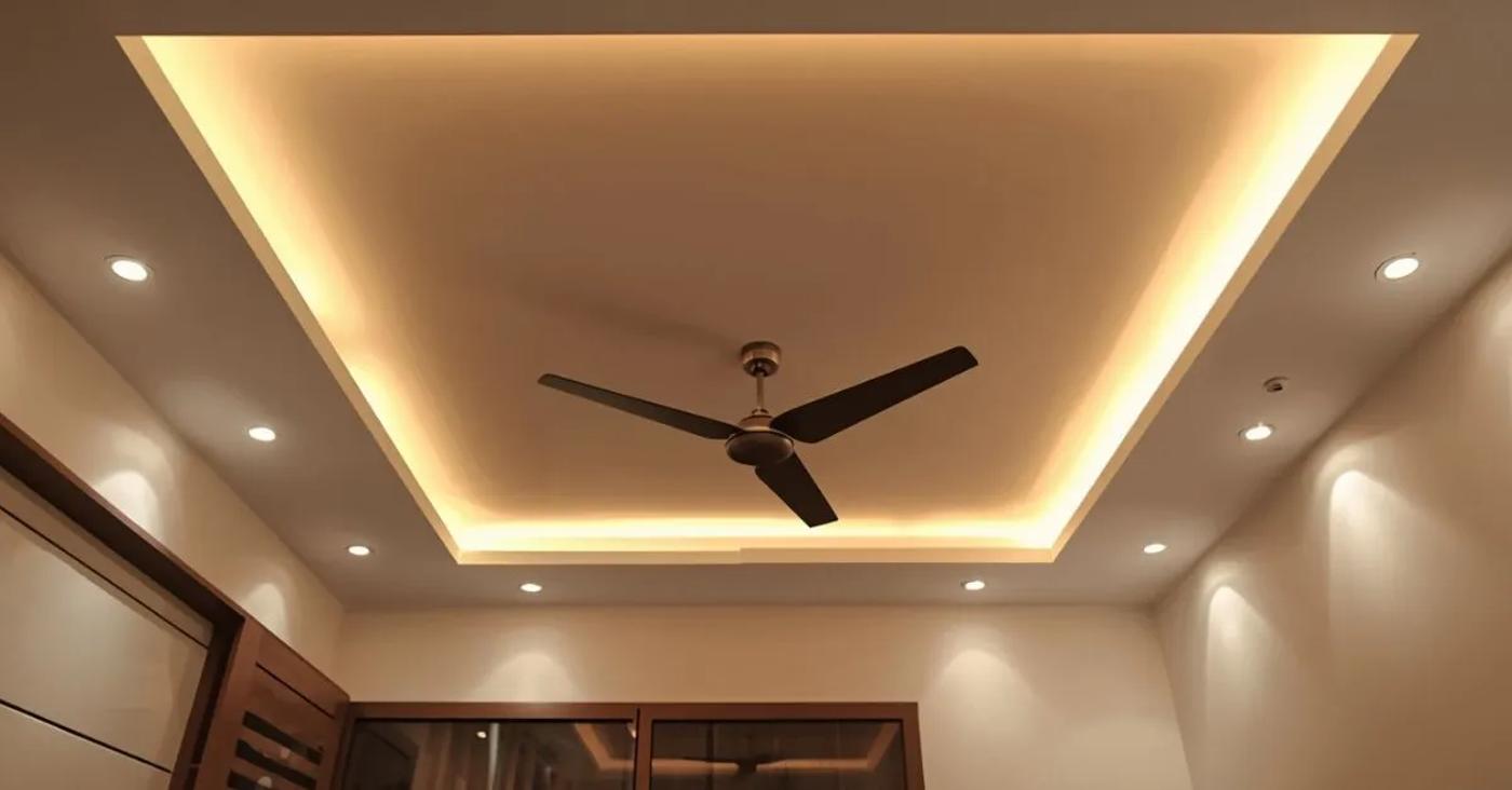 False ceiling and lighting cost example for home interior in Delhi NCR