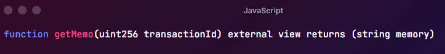 Screenshot of the storage retrieval function