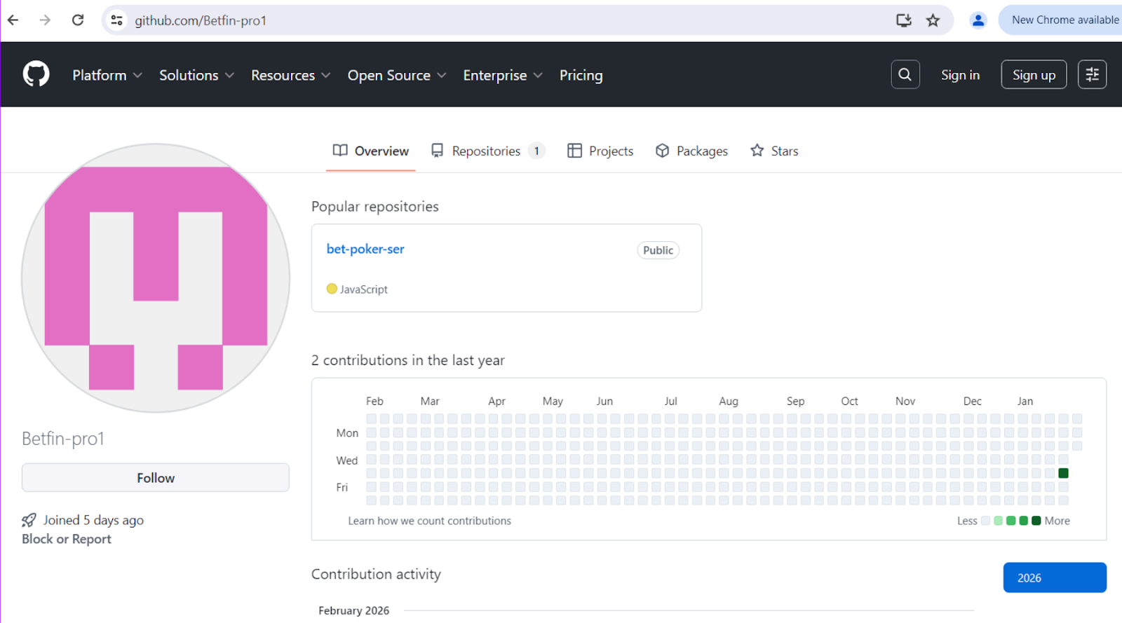 Screenshot of the Betfin-pro1 GitHub page