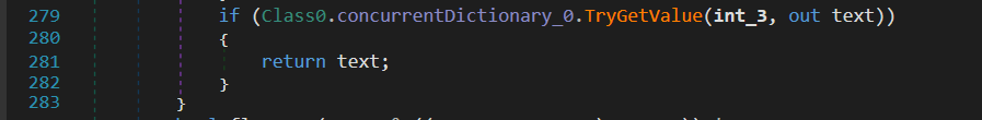 Cache lookup within the string decryption routine