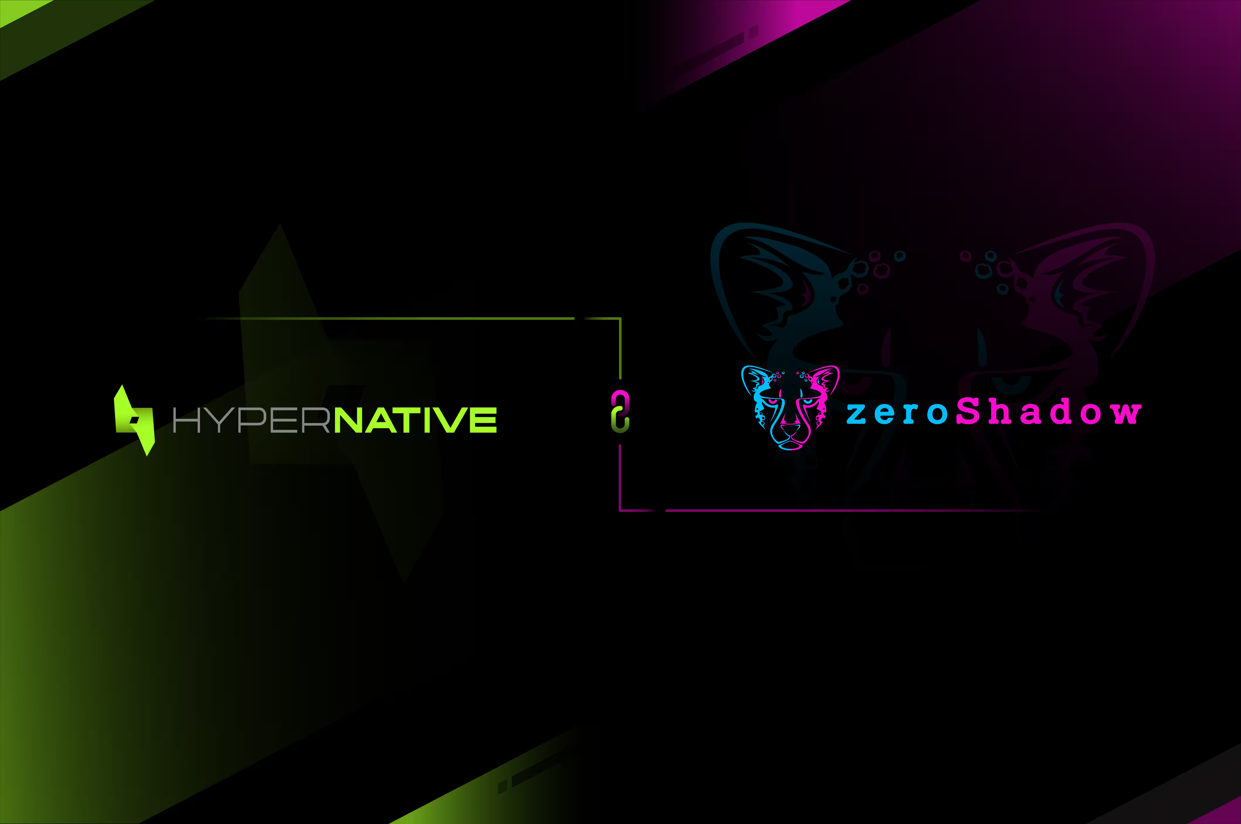 Logos of Hypernative and zeroShadow connected by a link icon, representing a collaboration between the two companies.