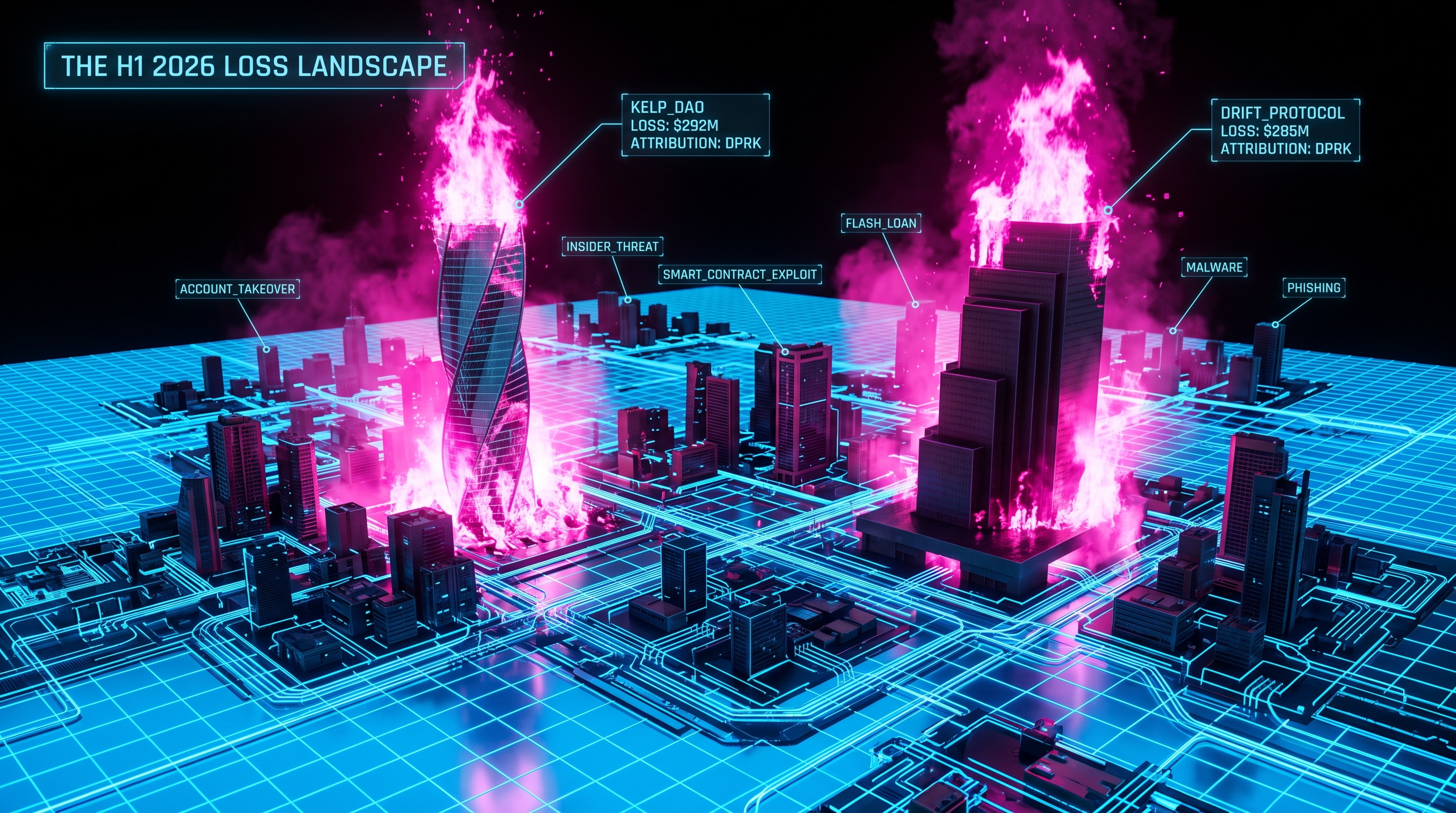cityscape with different losses mapped to buildings