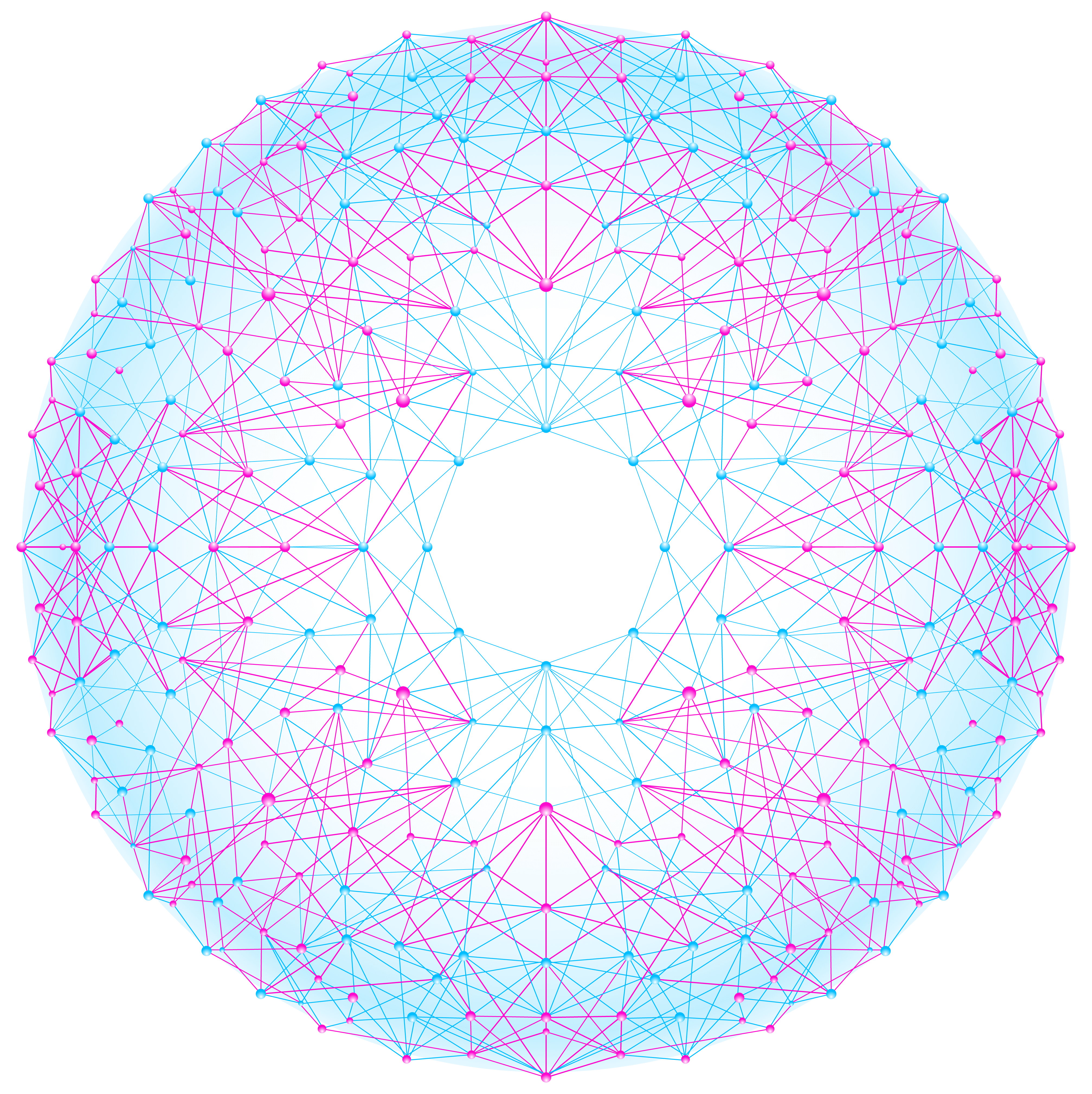Sphere covered with glowing nodes, representing blockchain networks