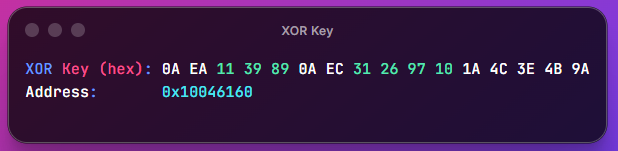 XOR key extract