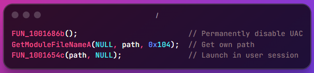 Vista and above execution path code snippet