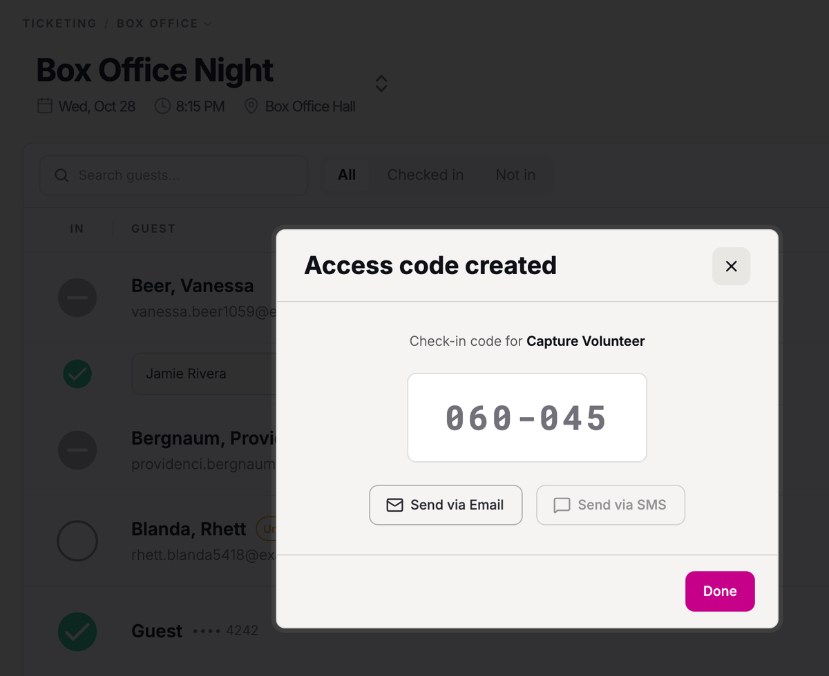 Send the code