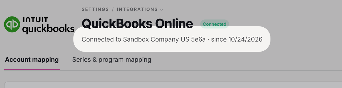 Check the connected company