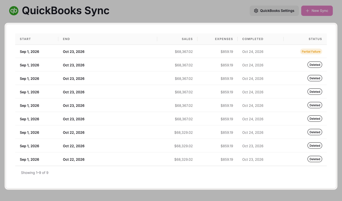 Check your sync history