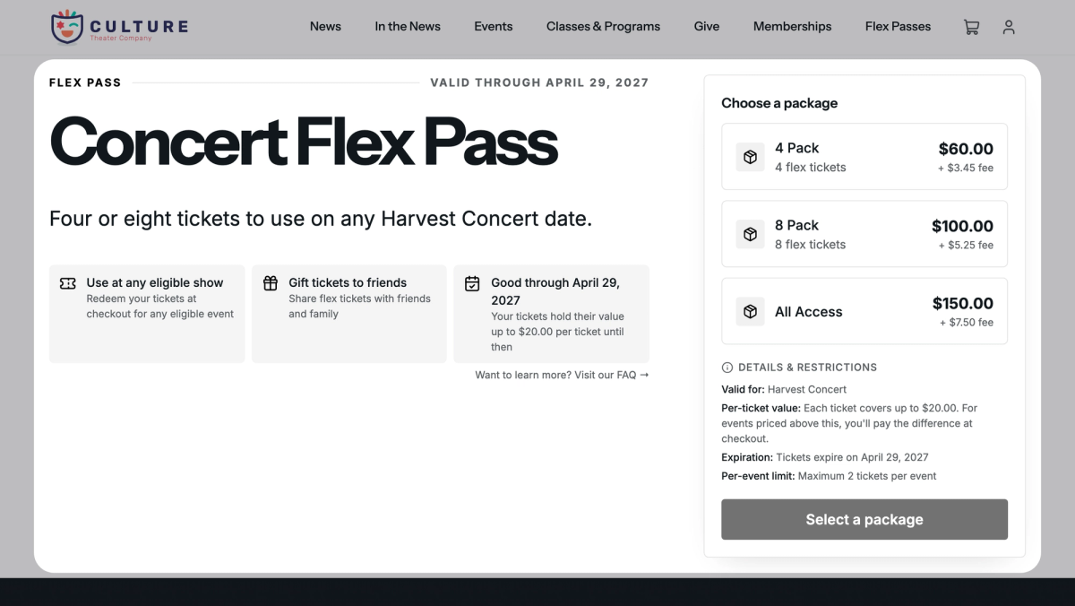 See your pass's page