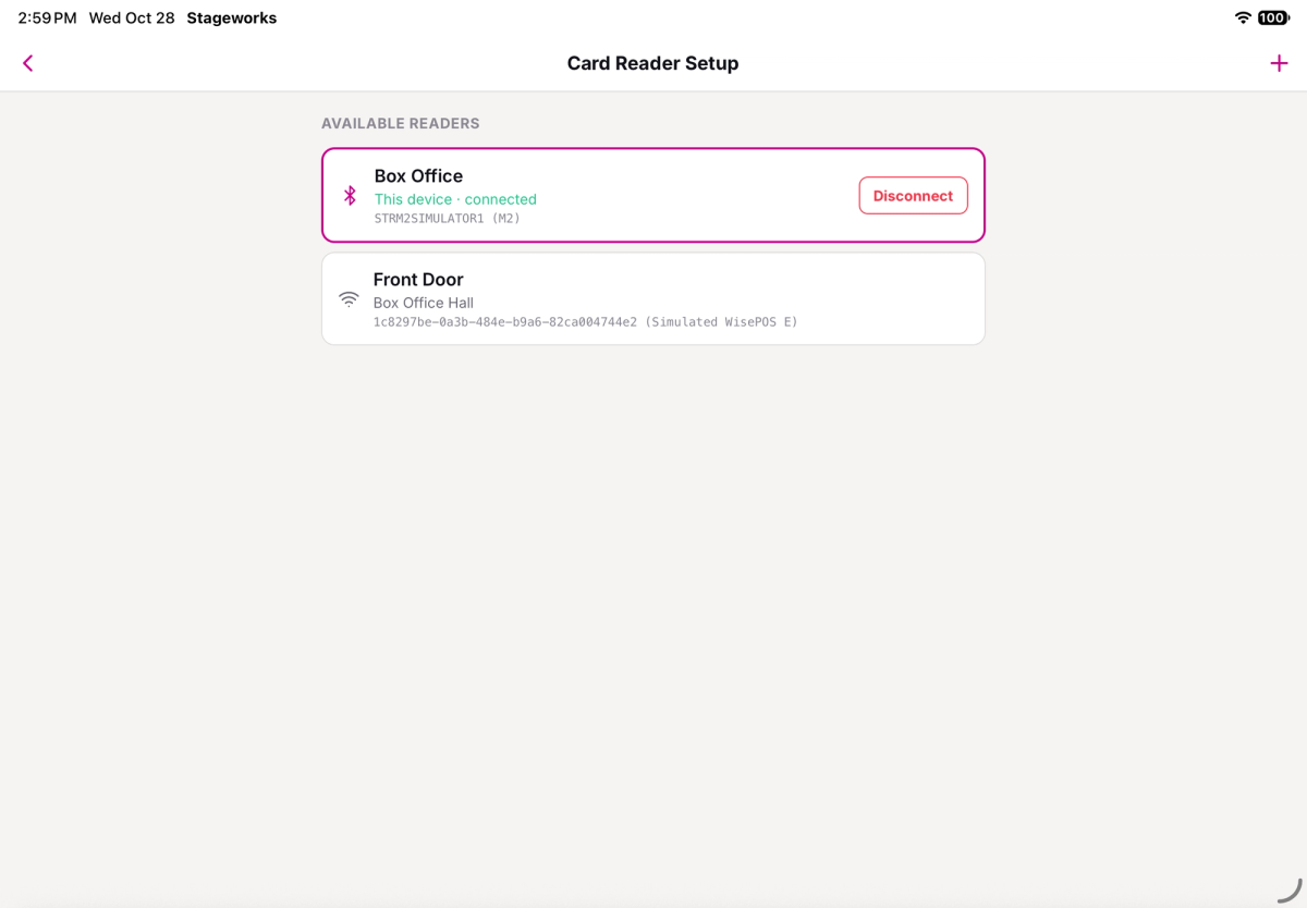Your reader is connected