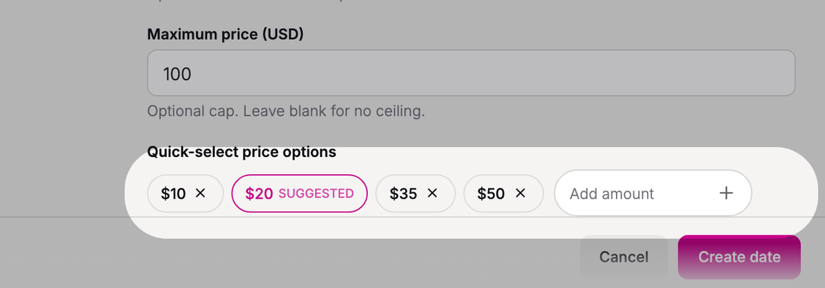 Add quick-select options