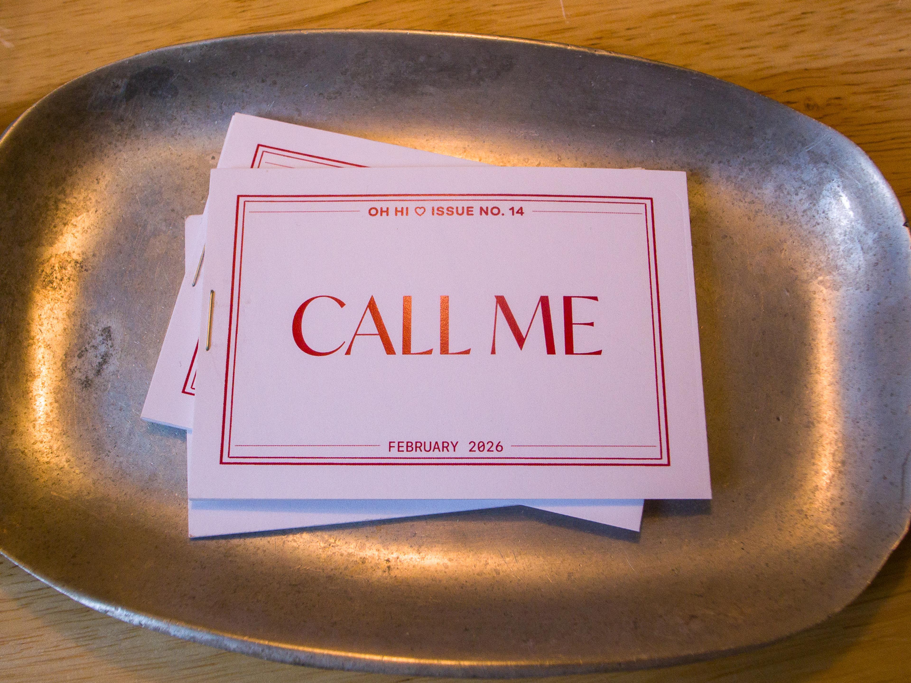 Issue 14: CALL ME