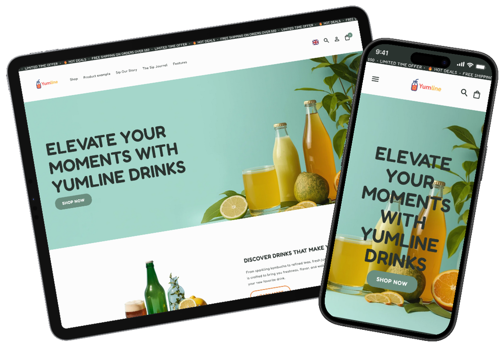 Yumline preset desktop and mobile mockup
