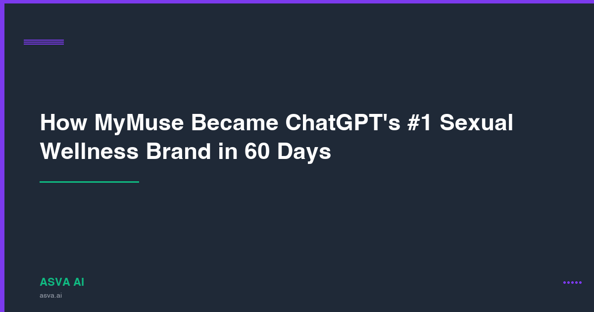 How MyMuse Became ChatGPT's #1 Sexual Wellness Brand in 60 Days