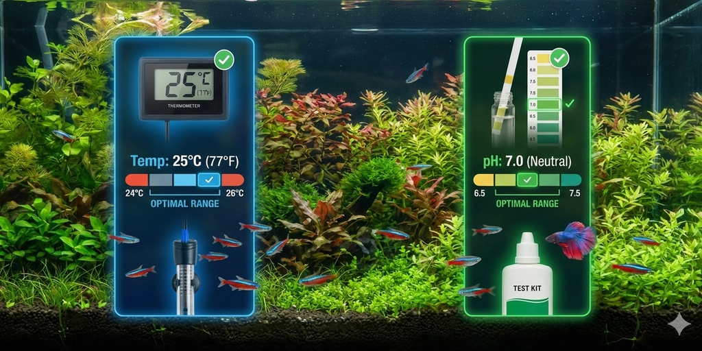 How to Provide Optimal Conditions for Your Aquarium Fish: Tips on Water Temperature and pH