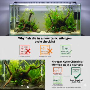 Why fish die in a new tank: nitrogen cycle checklist