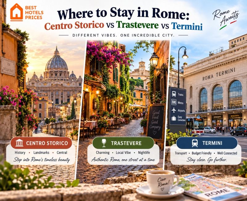 Where to Stay in Rome: Centro Storico vs Trastevere vs Termini