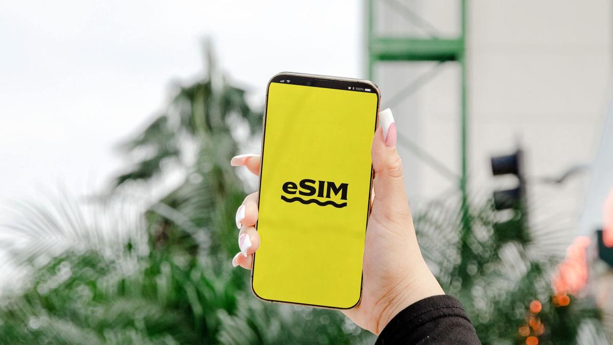 A smartphone's cellular settings screen showing the Add eSIM option