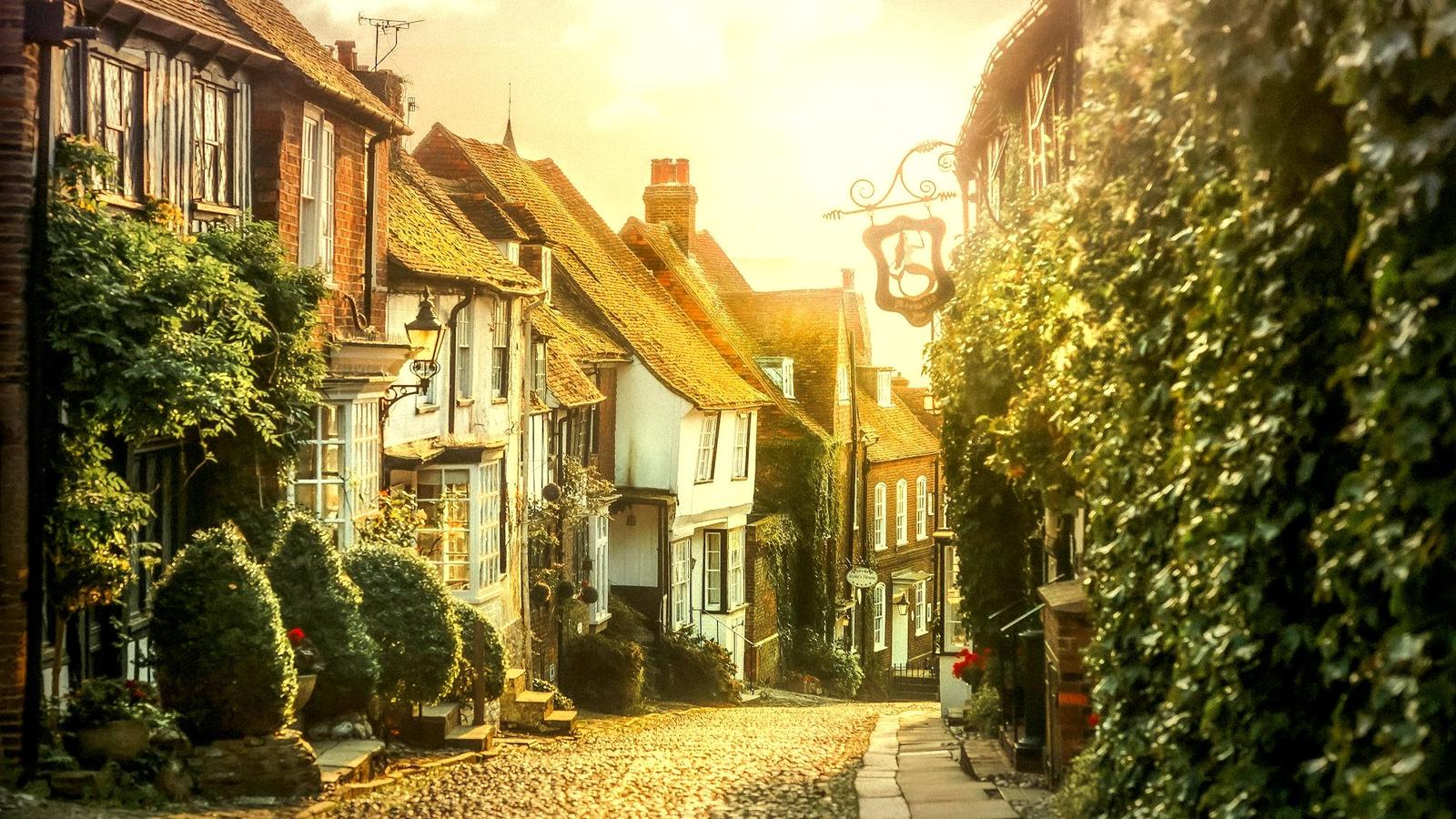 A quiet cobblestone street in an underrated old-town city with no crowds