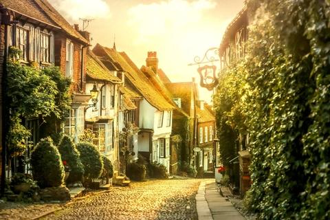 A quiet cobblestone street in an underrated old-town city with no crowds