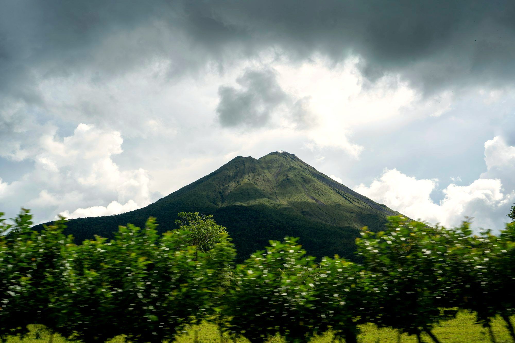 Arenal Volcano rising above the rainforest in Costa Rica