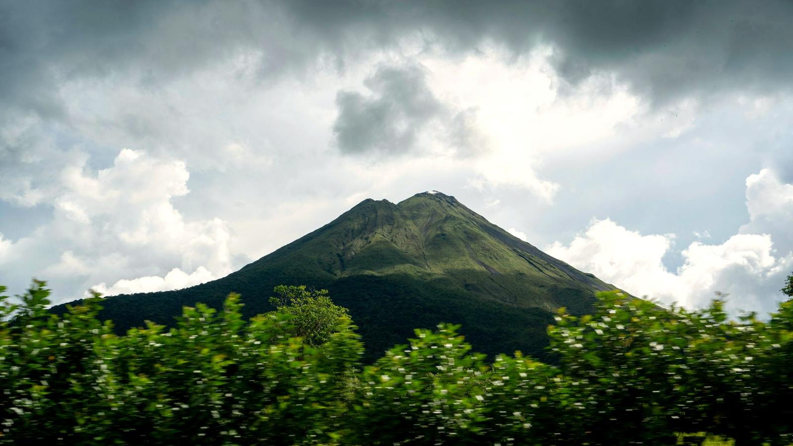 Arenal Volcano rising above the rainforest in Costa Rica