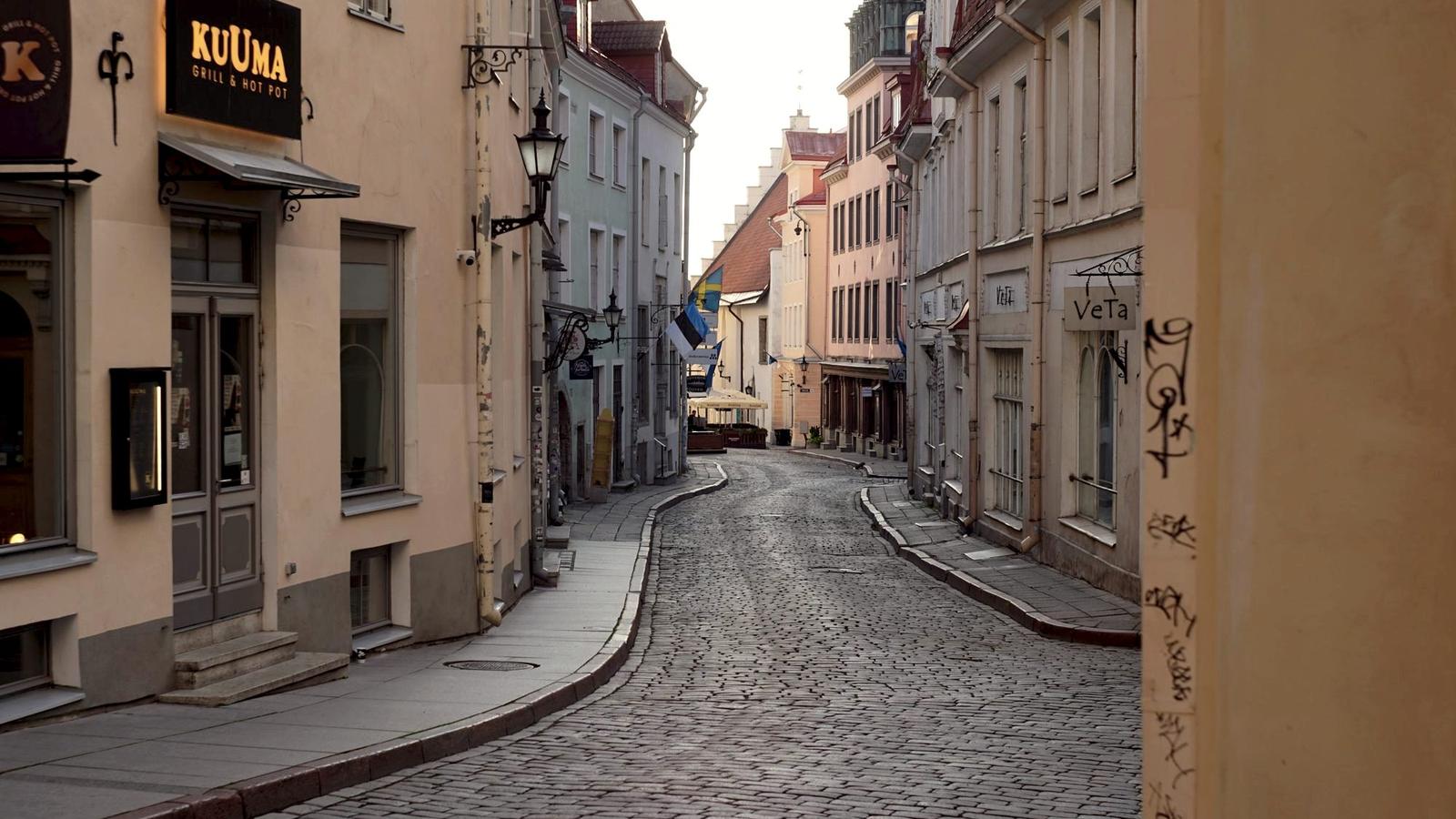 A quiet cobblestone street in an underrated old-town city with no crowds