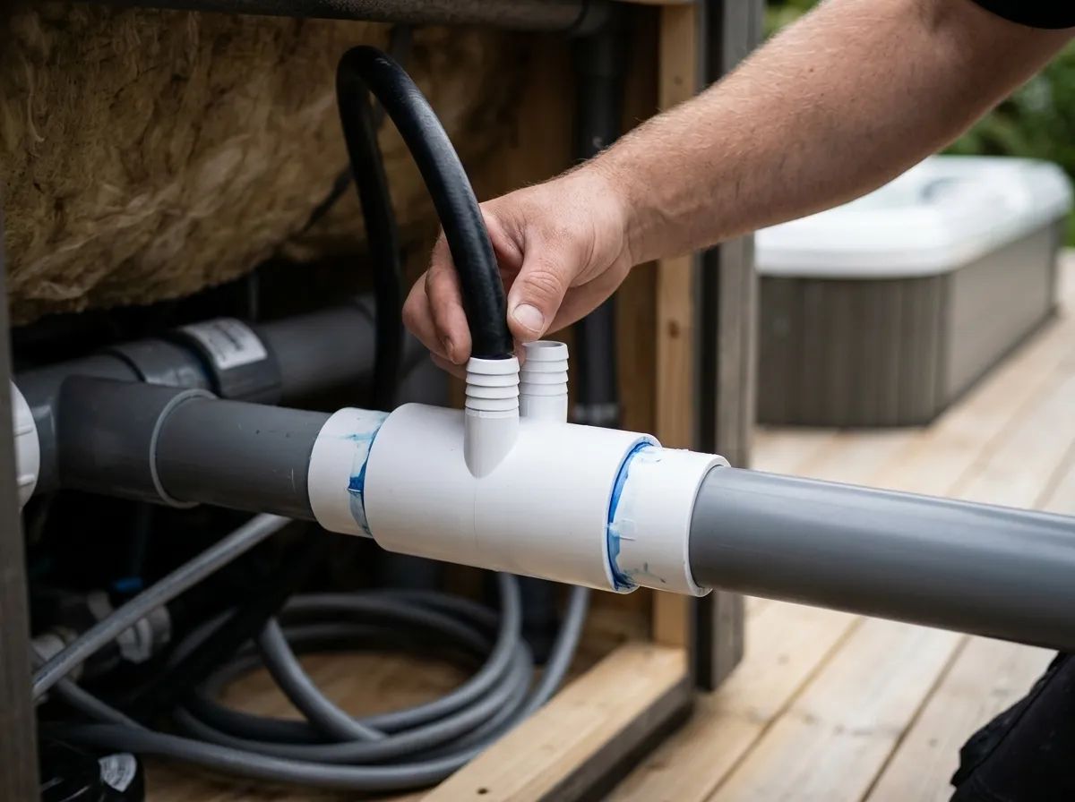 Fördelare 2" 2P F/F PVC i användning