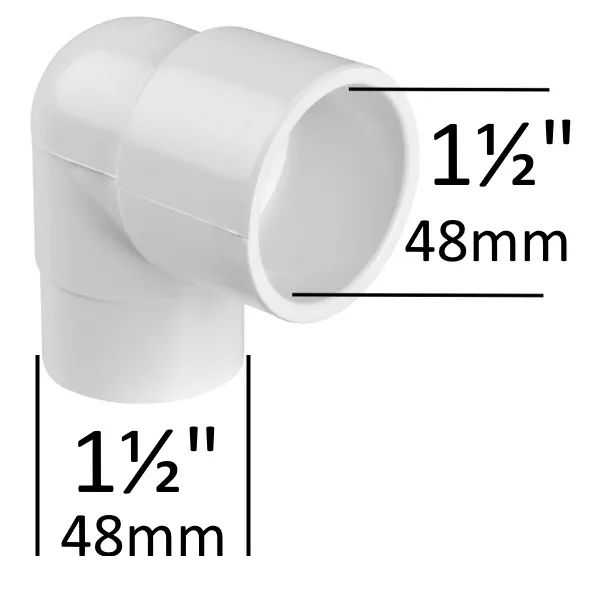PVC Böj 90° 1,5" M/F