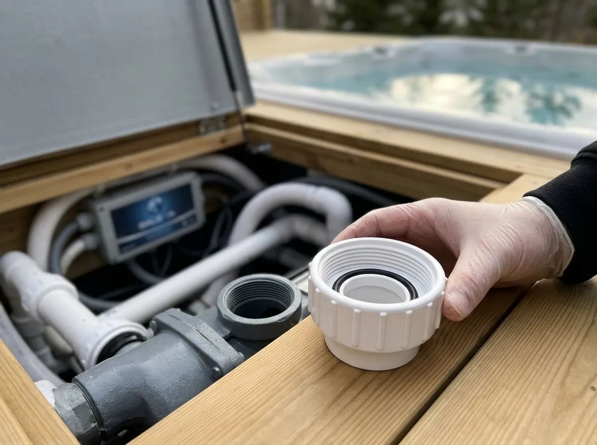 Pumpunion 1,5" 50mm i användning