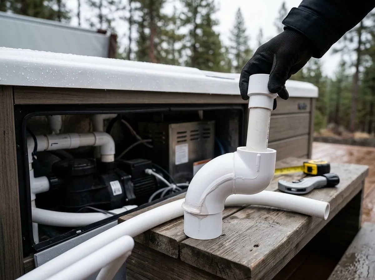 Mjuk PVC Böj 90° 2" M/F i användning