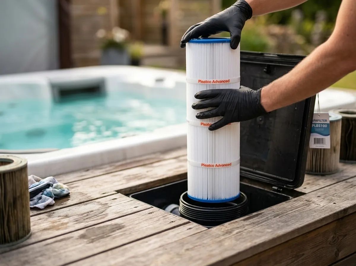 Spafilter PLBS100 i användning