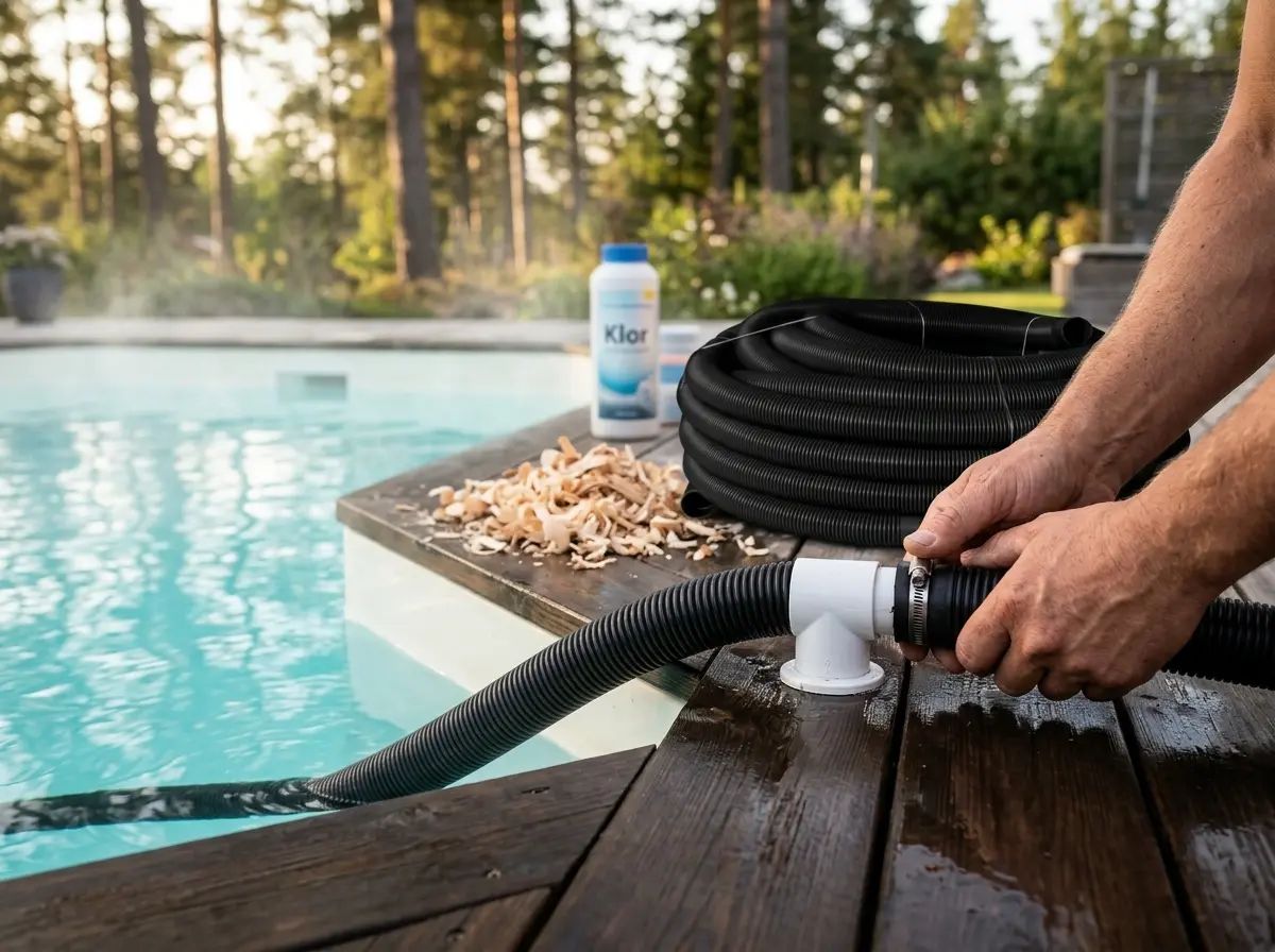 Poolslang i användning