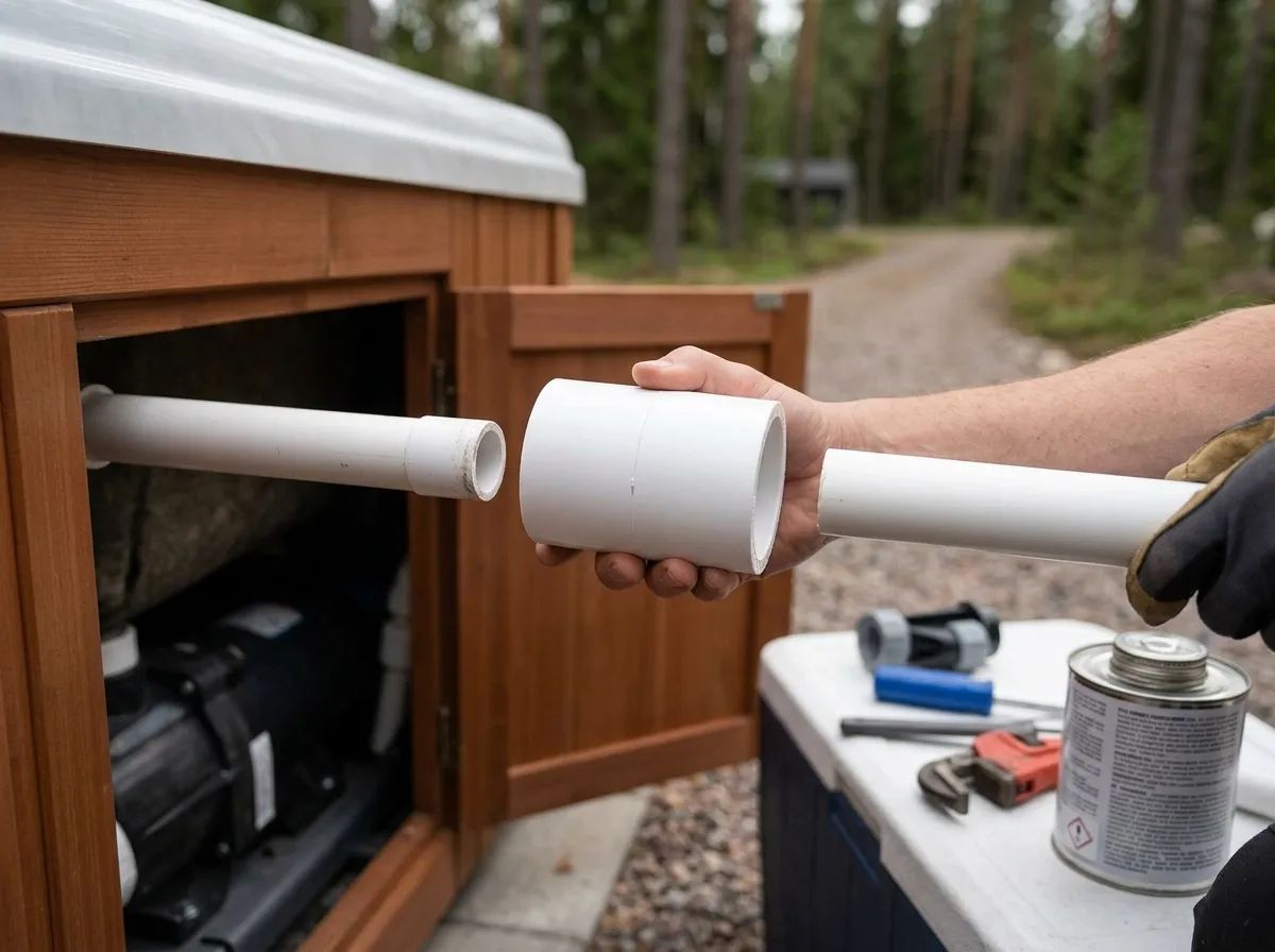 PVC Muff 3/4" F/F i användning