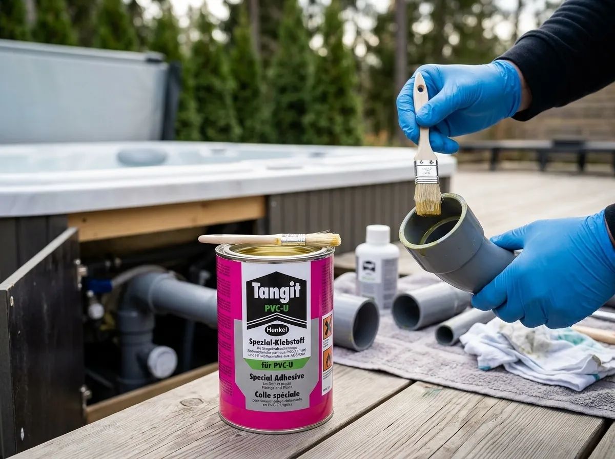 Lim för PVC och ABS Burk 0,5kg i användning