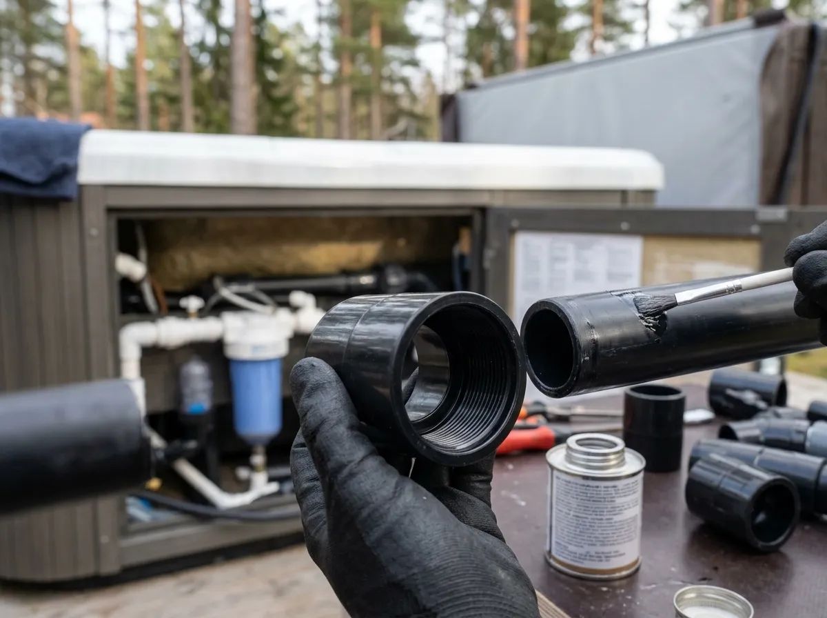 PVC Muff 63mm F/F i användning