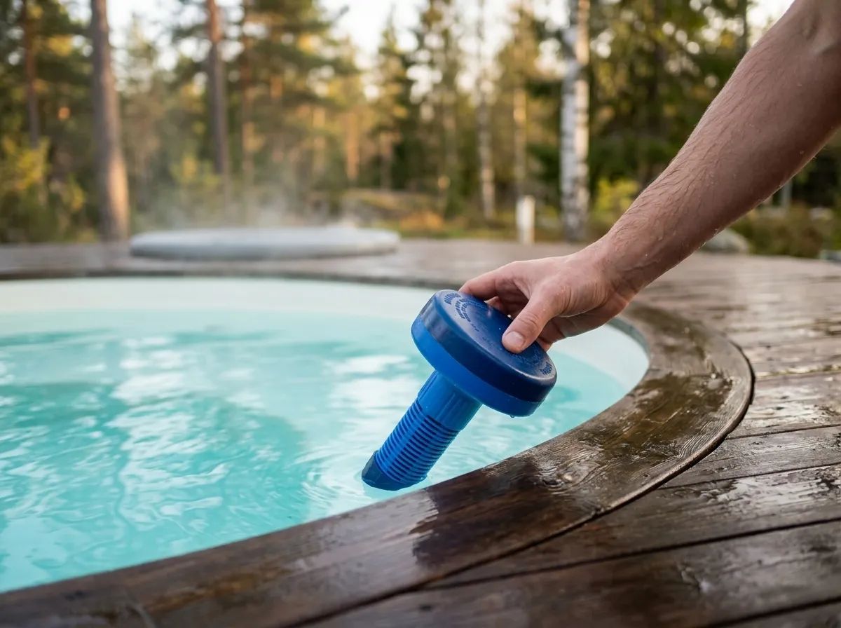 Doseringsflottör i användning