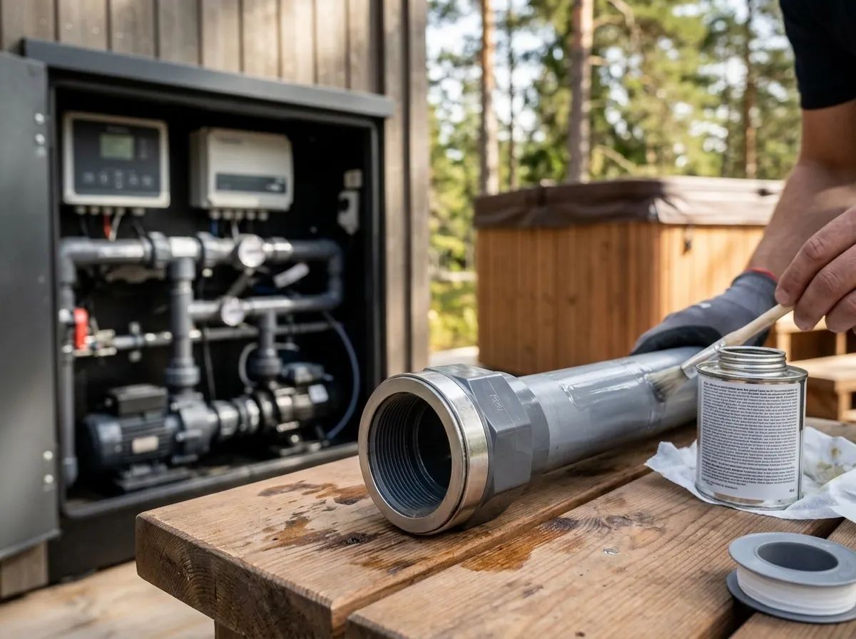 PVC Muff 63mm G50 gänga i användning