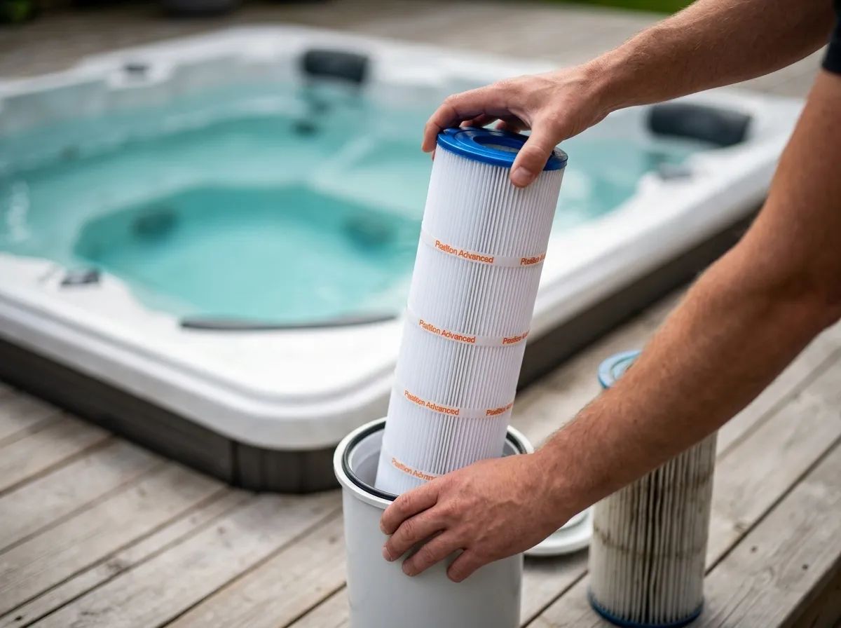 Spafilter PCST120 i användning