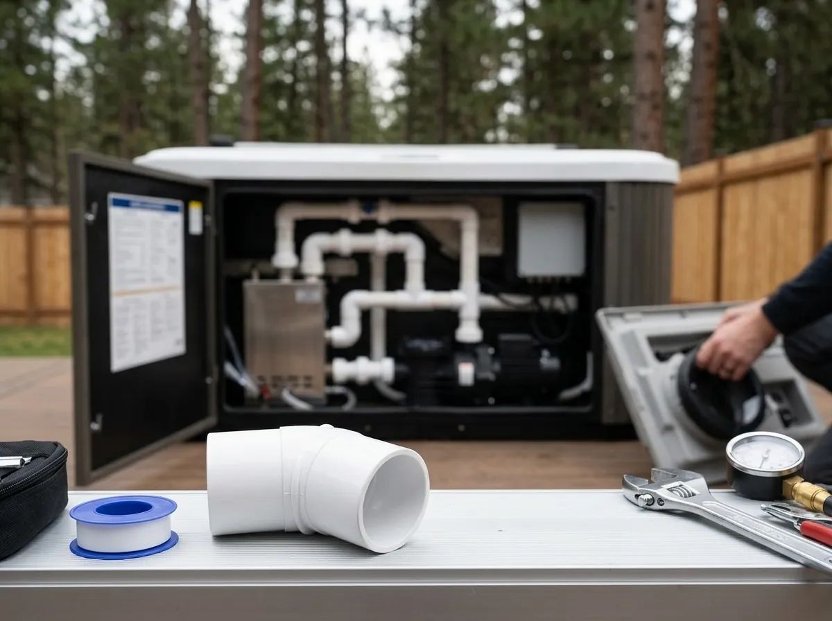 PVC Vinkel 45° 2" M/M i miljö