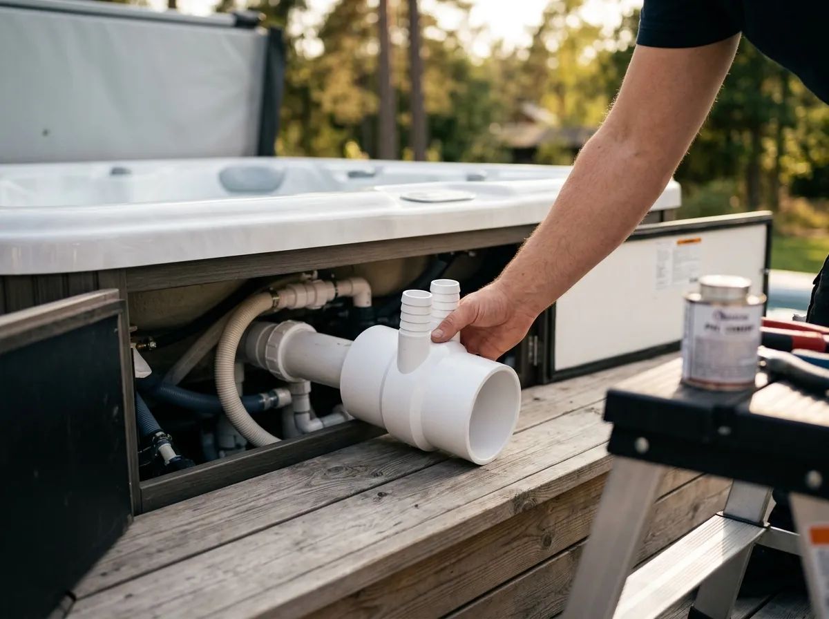 Fördelare 2" 2P M/F PVC i användning