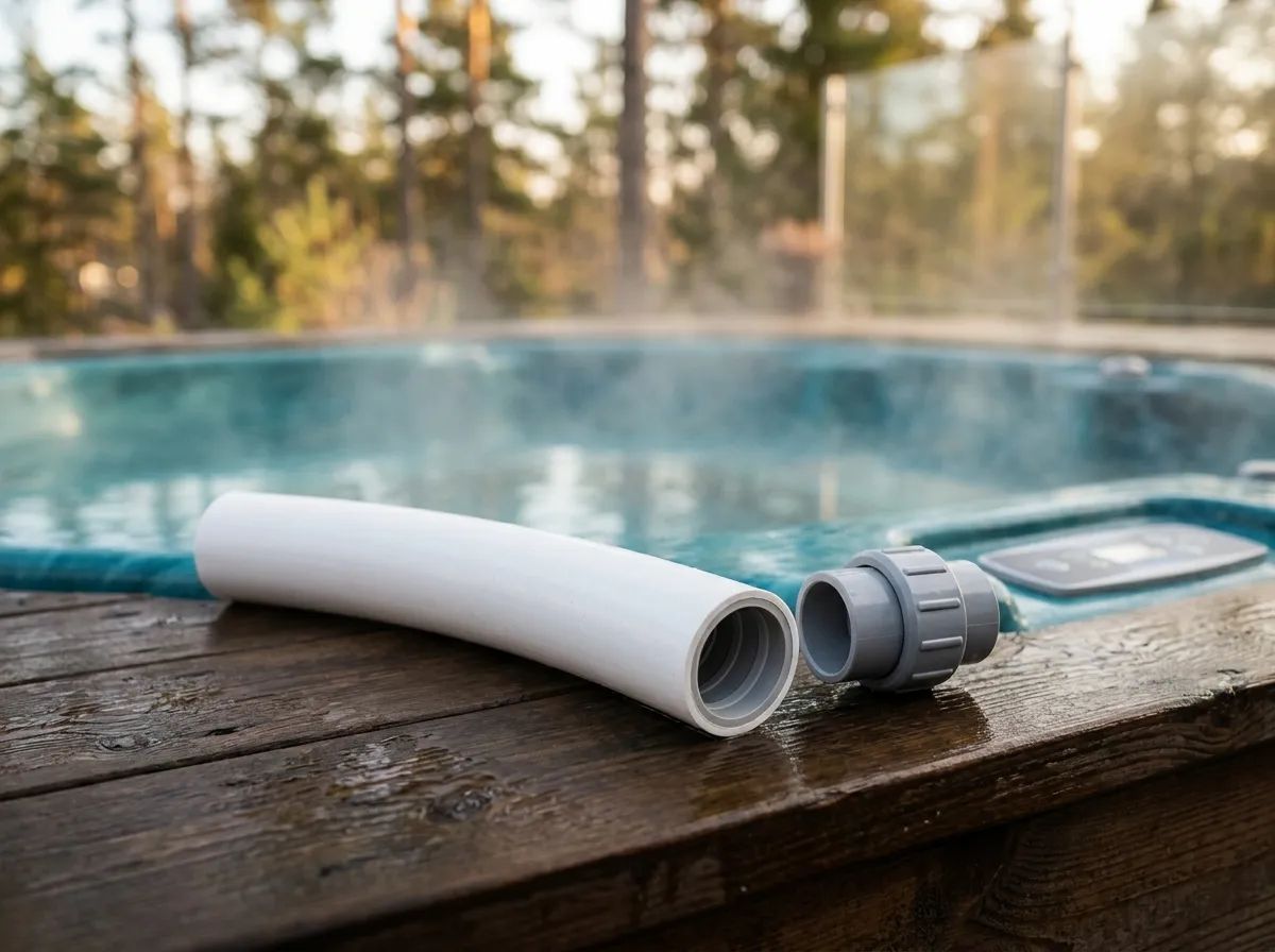 Poolslang PVC 1,5" 1 m i miljö