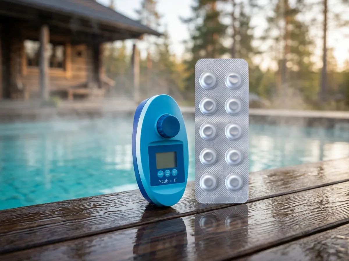 DPD1 fritt klor Scuba II 10 tablett i miljö
